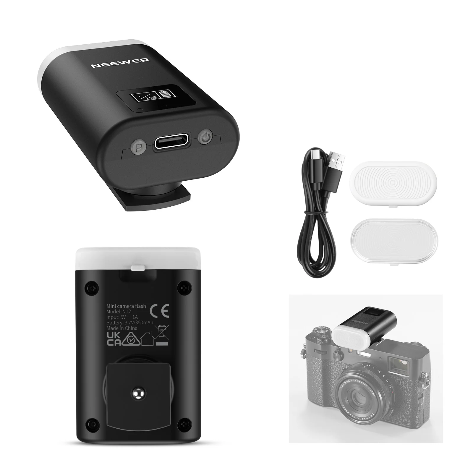 Speedlite Flash External - NEEWER N12 Mini Draagbare Compacte Externe