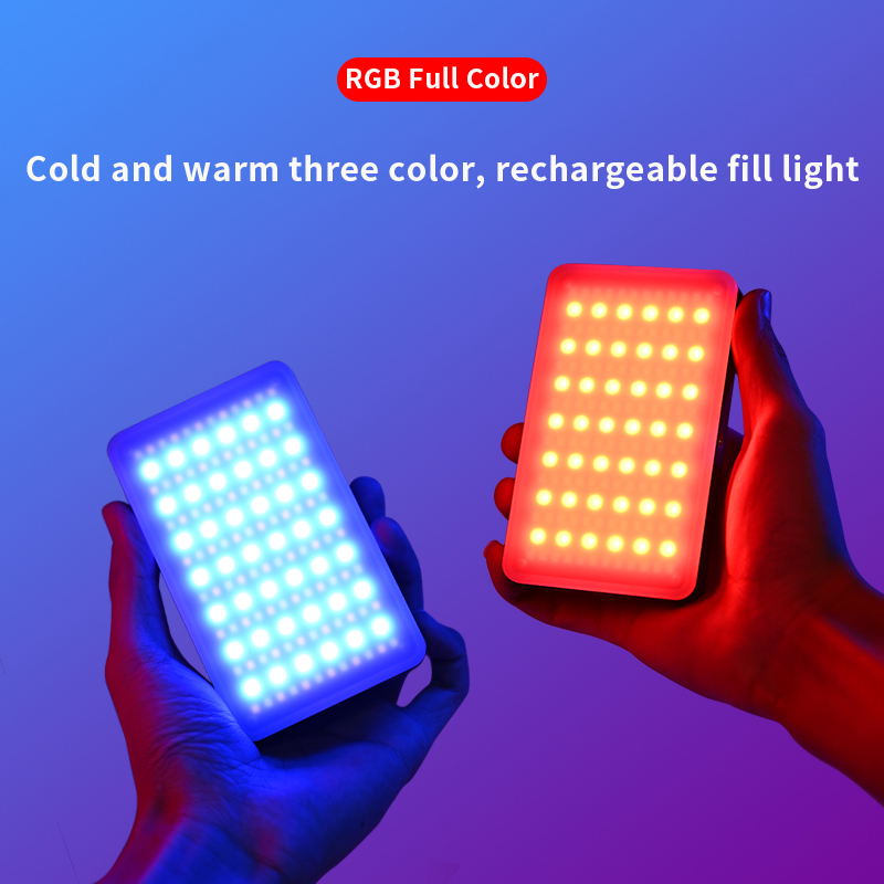 Pixel Art Led Panel - RGB-videolamp Draagbare LED-cameralichtpaneel Full Color oplaadbare