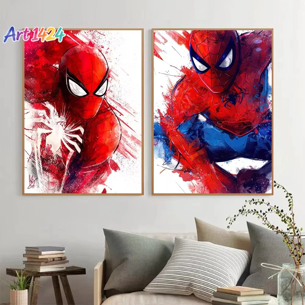 Photography Nature - Moderne Marvel Film Waterverf Spider-Man Superheld