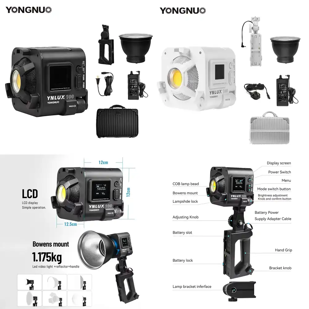 Photography Video - YONGNUO YNLUX100 100W 3200K-5600K Compacte Handheld