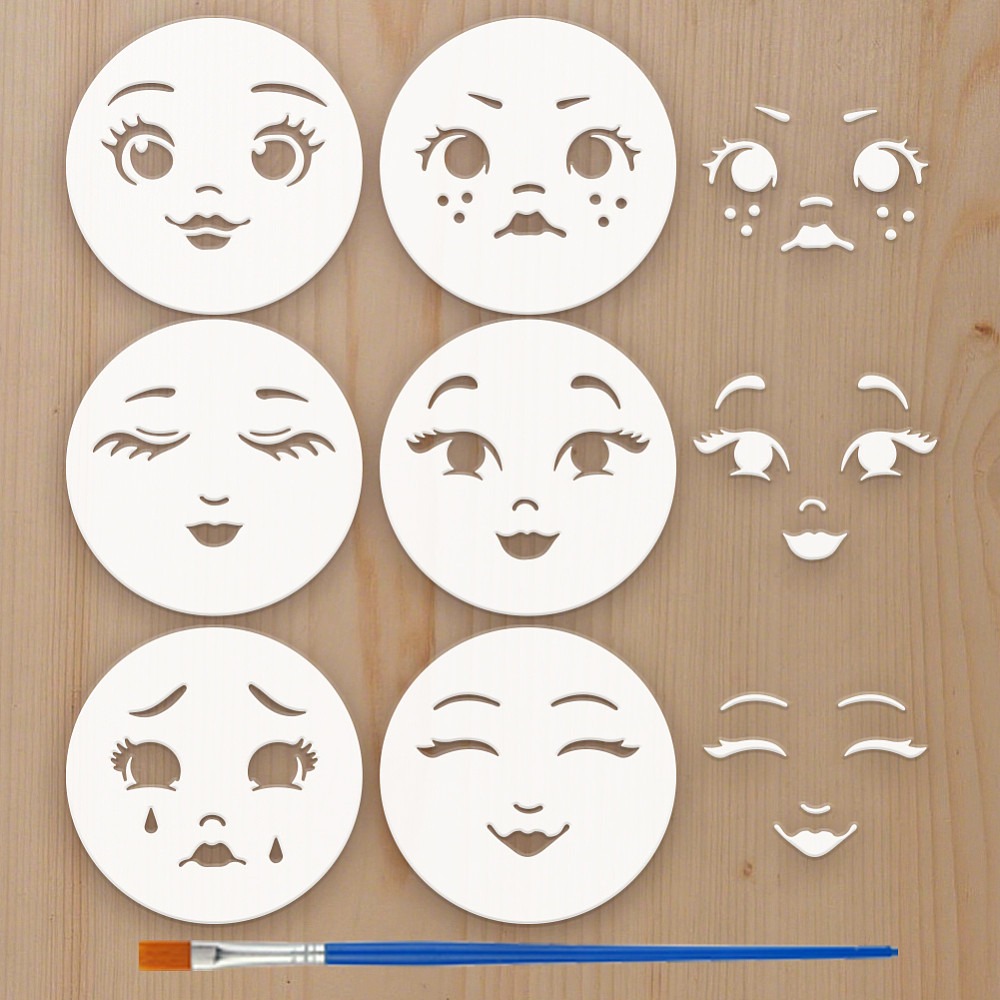 Photography Techniques - Gezichtsuitdrukking stencils met een penseel 3,9x3,9