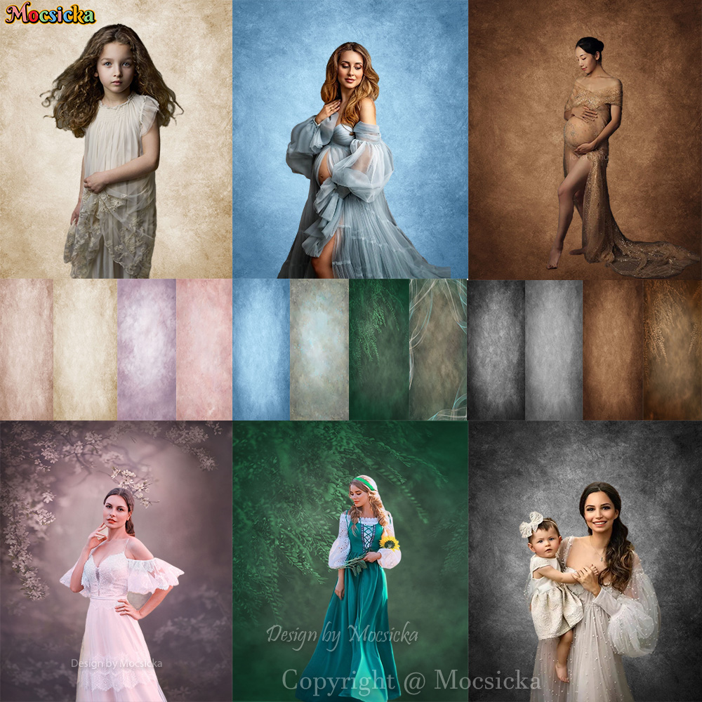 Photography Backdrop Muslin - Mocsicka abstracte textuur moederschap portret achtergronden