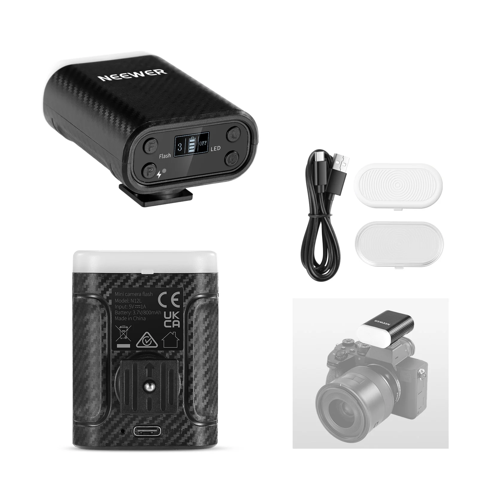 Speedlite Flash External - NEEWER N12L Mini Draagbare Speedlite Flitser