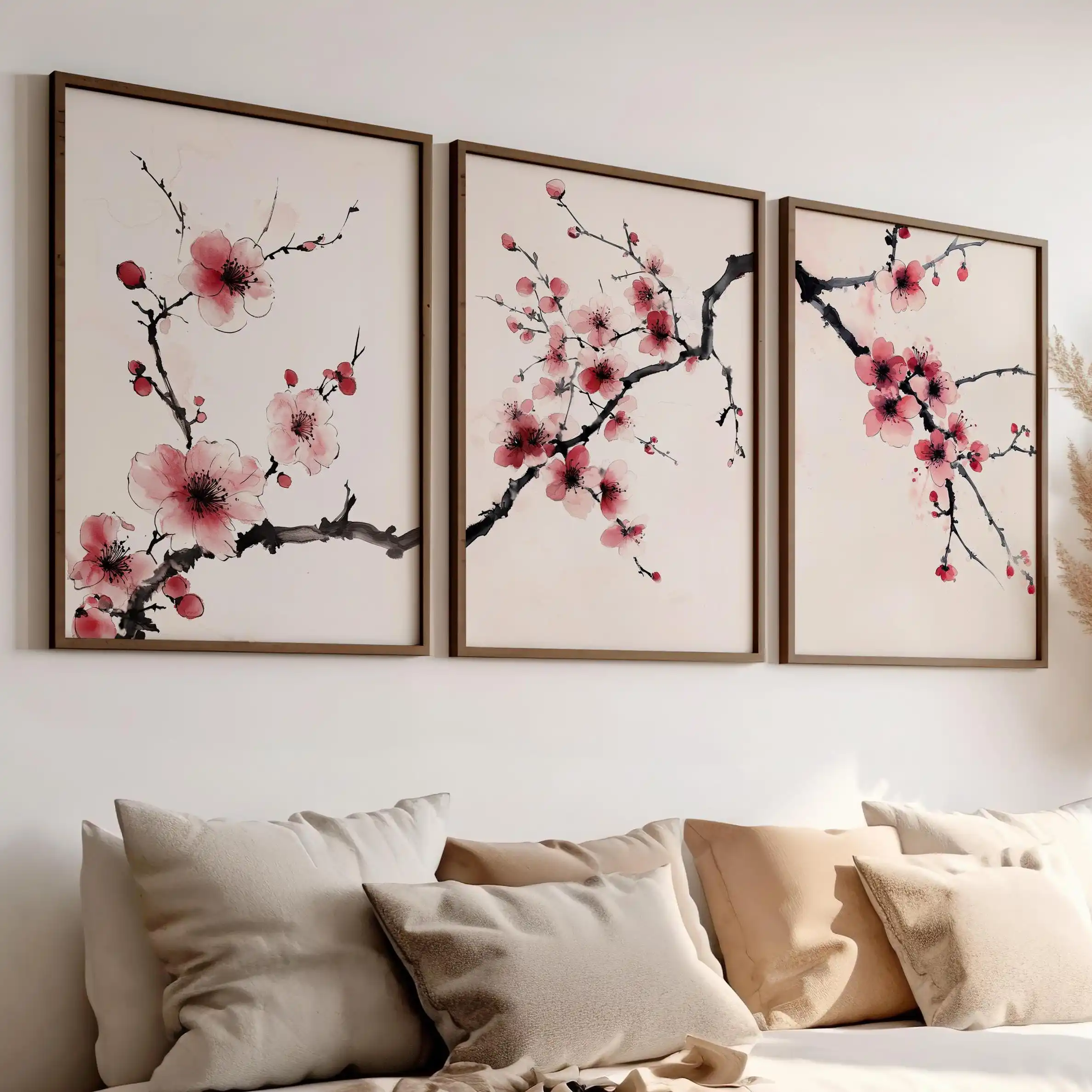 Photography Nature - Groot formaat, set van 3 aquarelprints