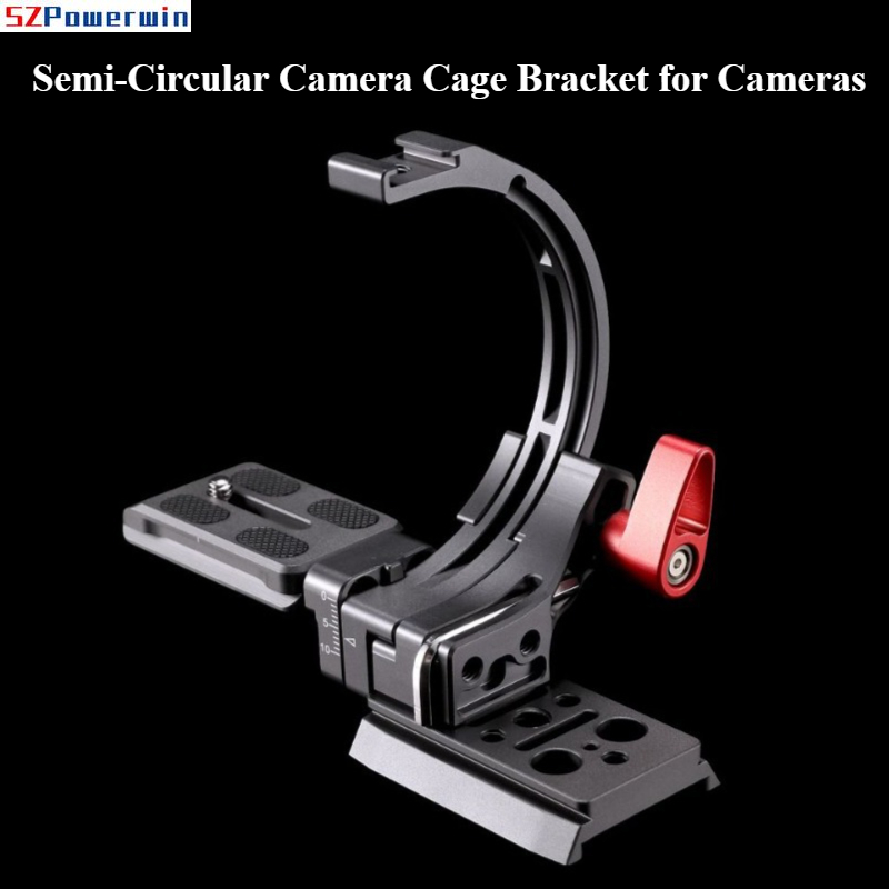 Camera Cage Baseplate - Powerwin halfronde camerakooibeugel voor DSLR/spiegelloze camera's