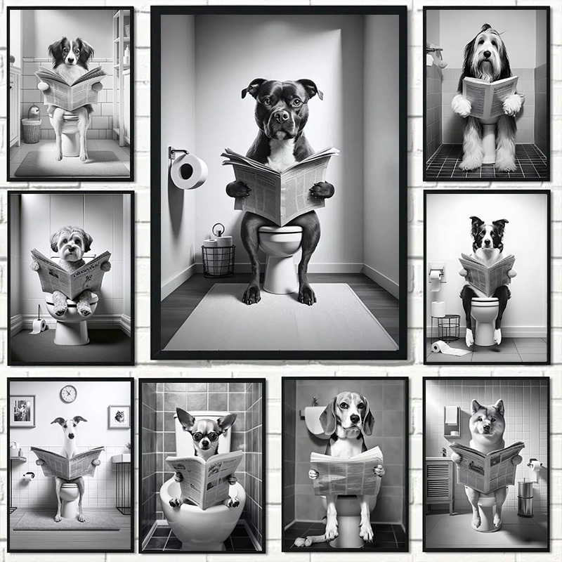Photography Trend - (1pc frameloos) Grappige dierenhond die op