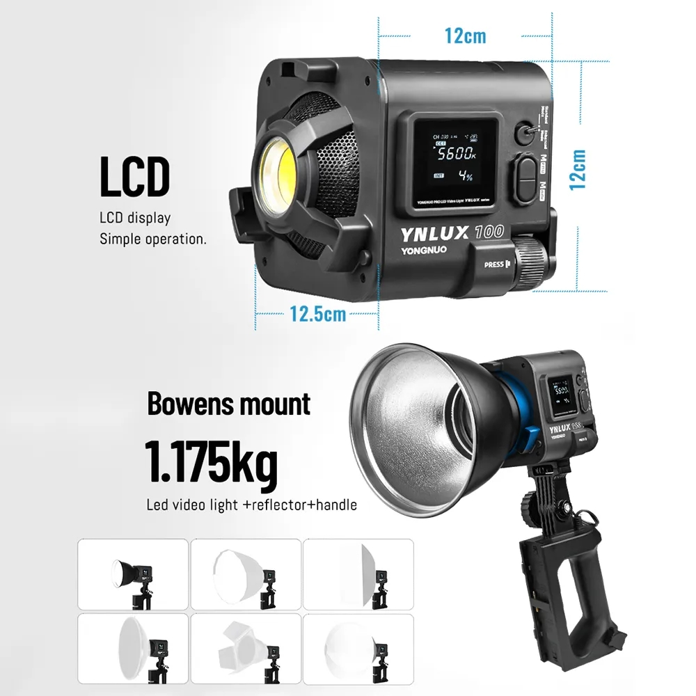 YONGNUO YNLUX100 100W 3200K-56 - Photography Video recensie en prijs