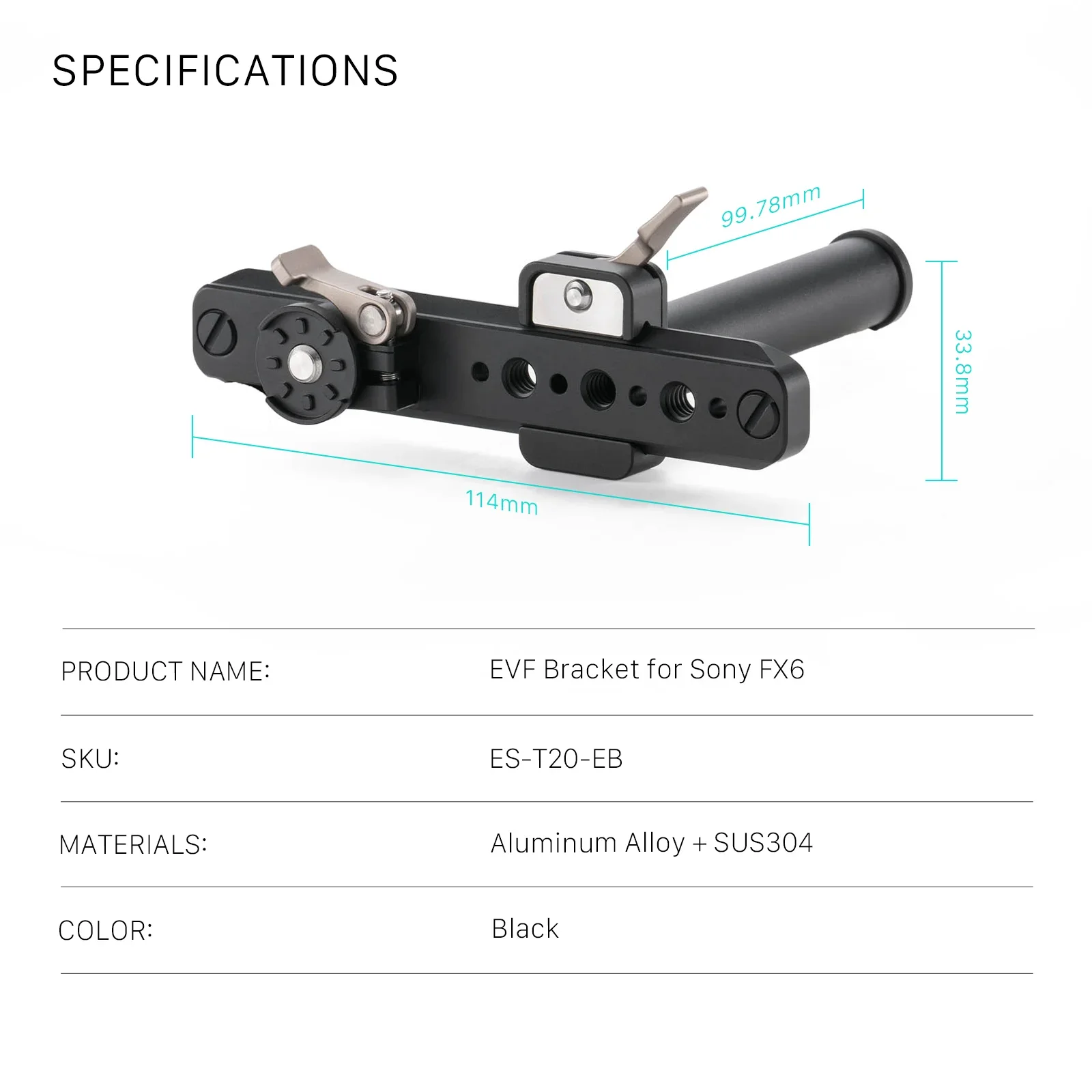Tilta ES-T20-EB Evf Beugel Voo - Camera Cage Baseplate recensie en prijs
