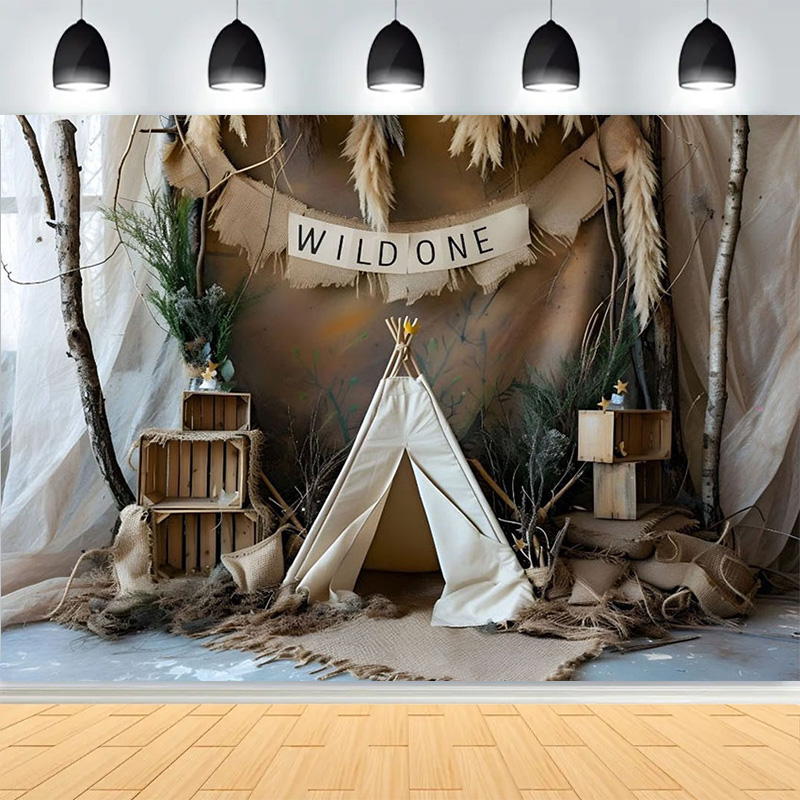 Safari Wild One Woodland Kids  - Photography Backdrop Muslin recensie en prijs