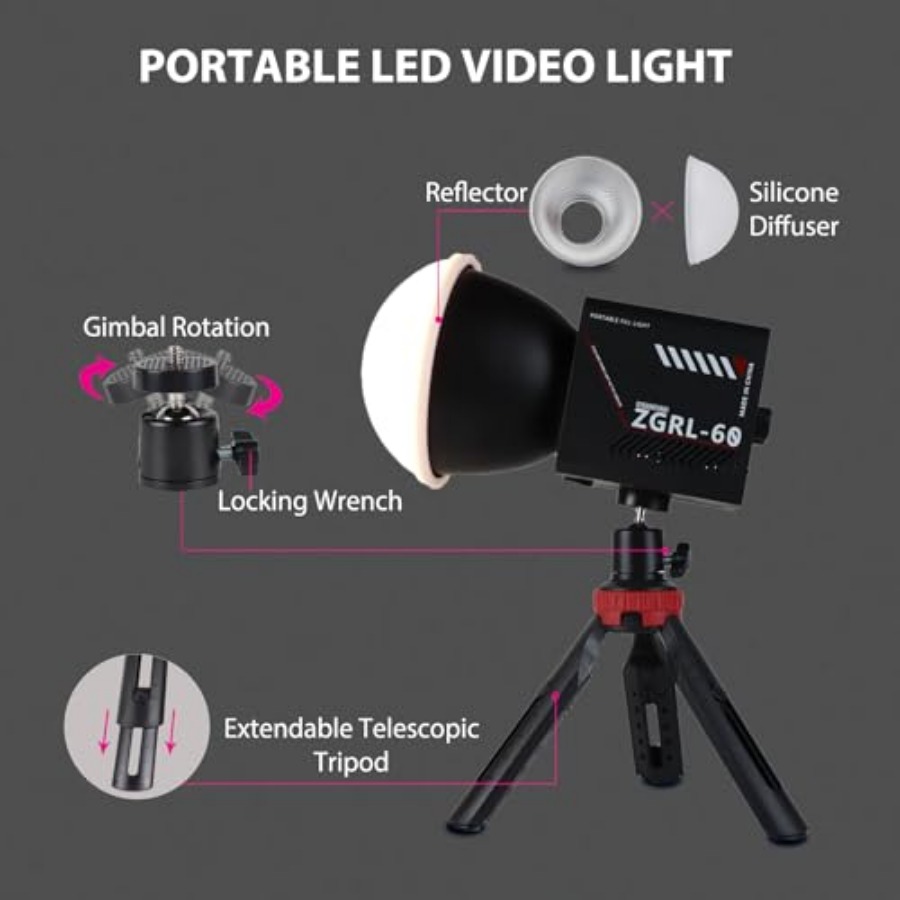 60W COB LED-videolamp Handheld - Photography Video recensie en prijs