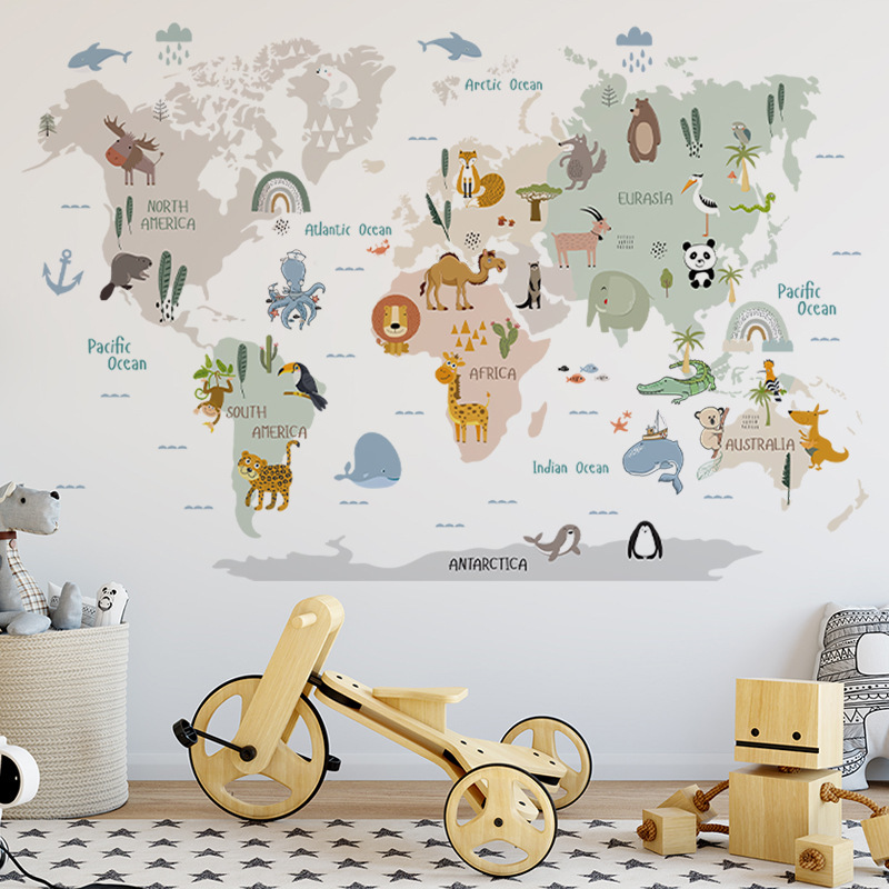 Dierenwereldkaart Kinderkamers - Photography Mapped recensie en prijs
