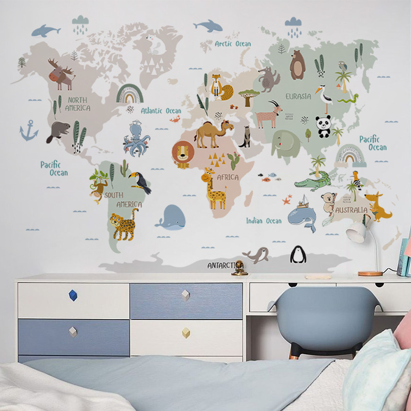 Dierenwereldkaart Kinderkamers - Photography Mapped recensie en prijs