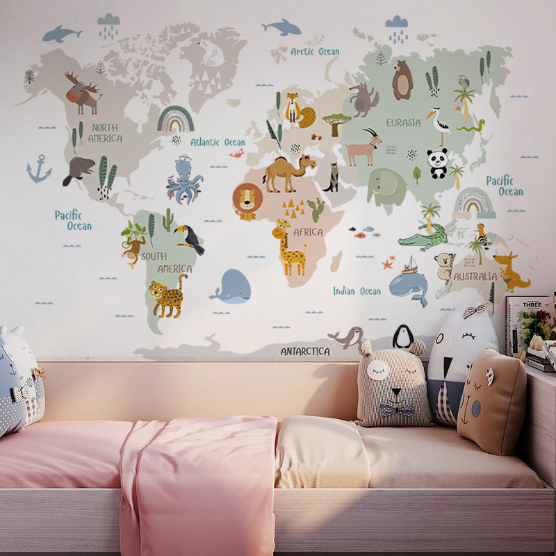 Dierenwereldkaart Kinderkamers - Photography Mapped recensie en prijs