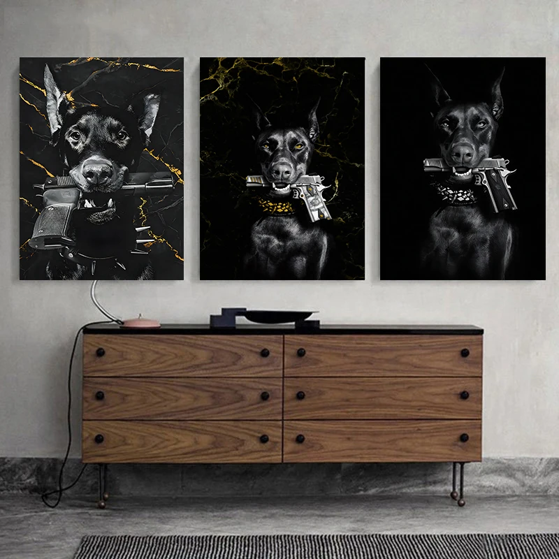 Mode Zwarte Doberman Hond Leeu - Photography Trend recensie en prijs