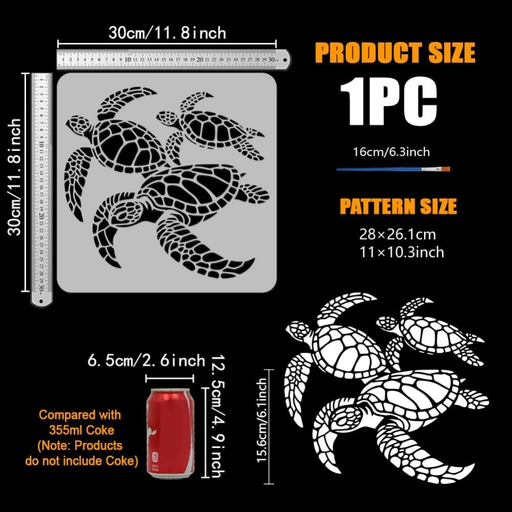 Schildpadden stencil voor schi - Photography Techniques recensie en prijs