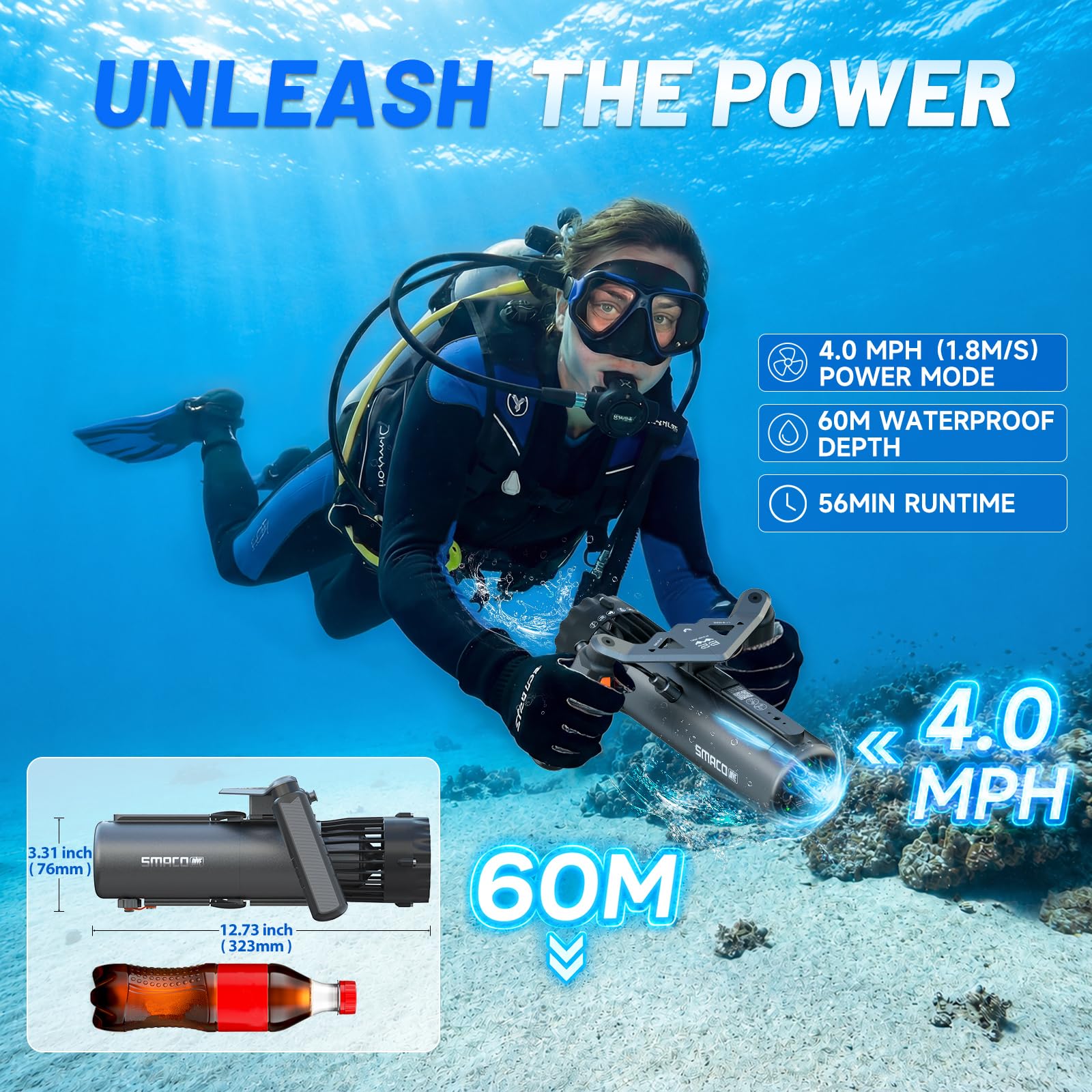 SMACO Onderwaterscooter Dubbel - Photography Video recensie en prijs