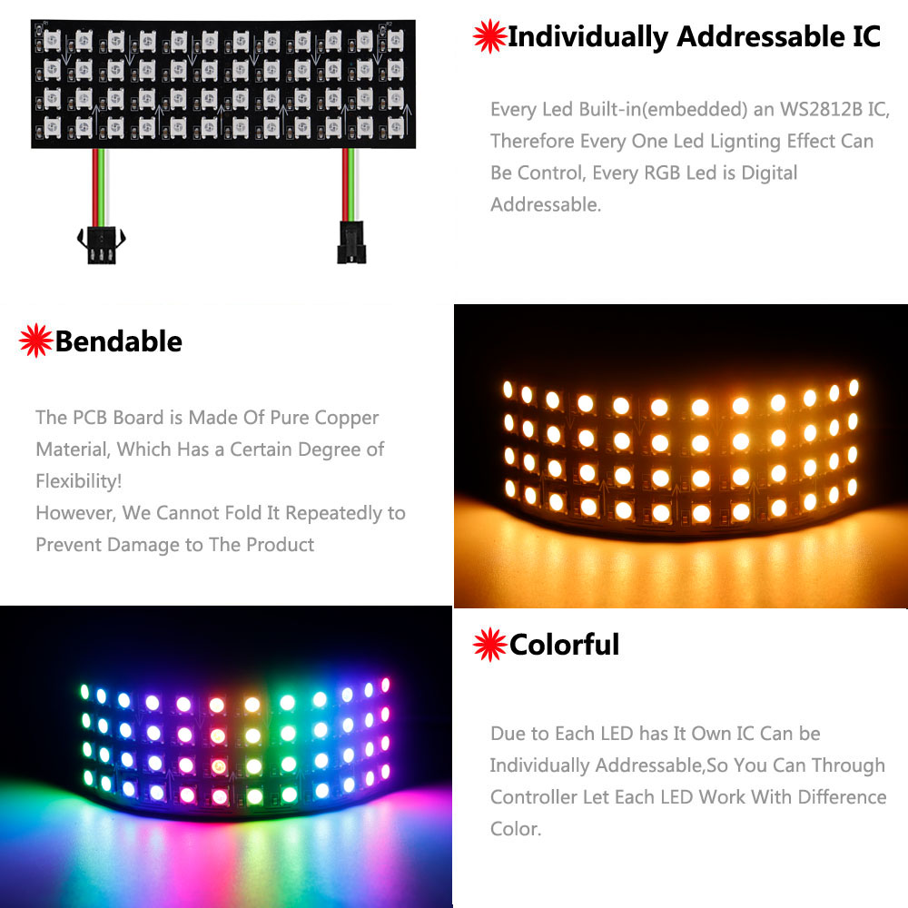 DC5V WS2812B RGB LED-paneelsch - Pixel Art Led Panel recensie en prijs
