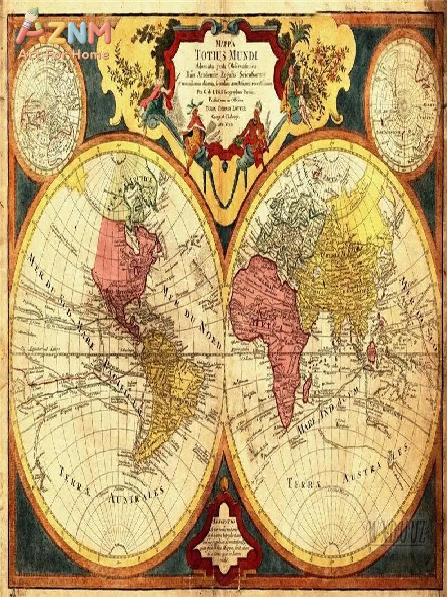 Vintage Wereldkaart Canvas Pri - Photography Mapped recensie en prijs