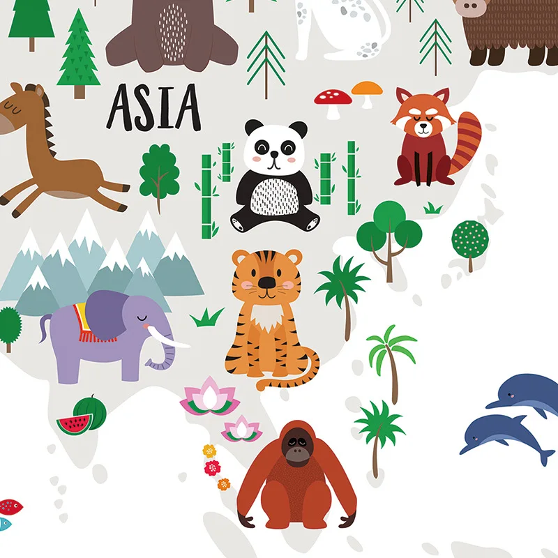 Dieren Wereldkaart Wandtapijt  - Photography Mapped recensie en prijs