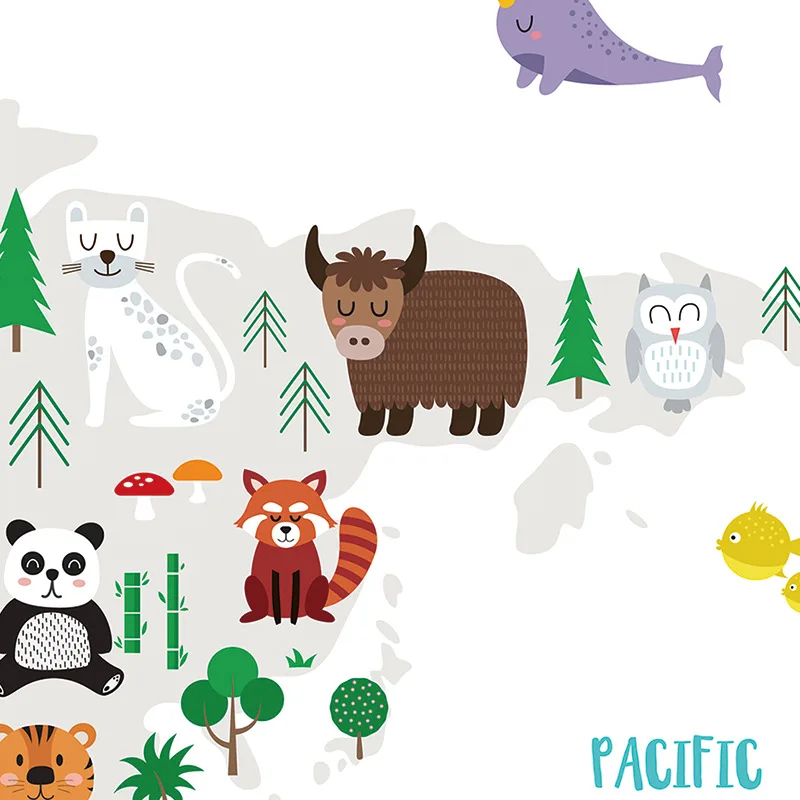 Dieren Wereldkaart Wandtapijt  - Photography Mapped recensie en prijs